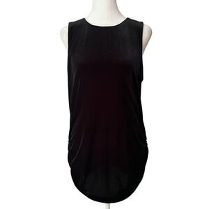 Worth black velvet sleeveless tunic top size 6